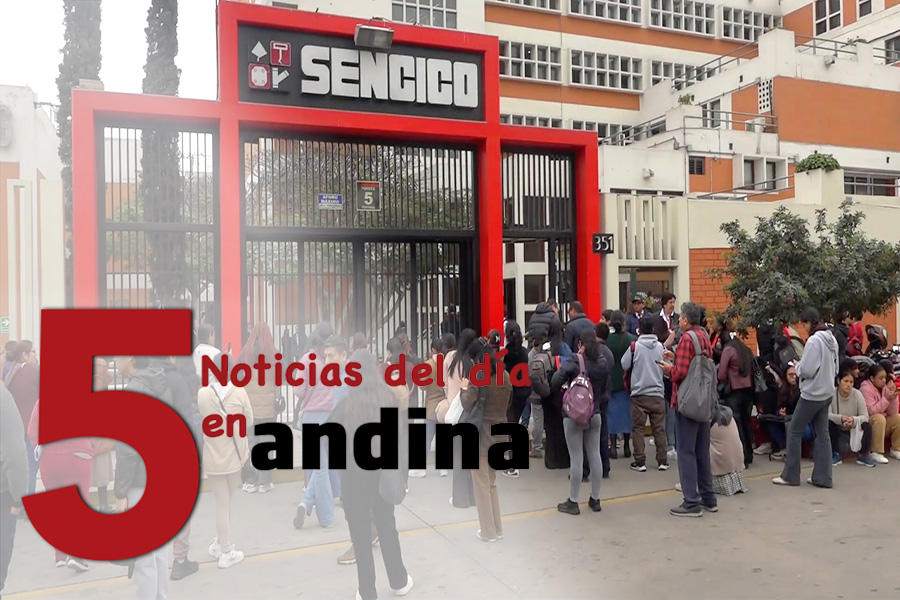Las 5 del Día: Hoy vence inscripción para examen de admisión de SENCICO a 9 carreras técnicas